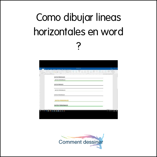 Como dibujar lineas horizontales en word